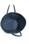Cesta Handmade Cotton Navy Blue Straw Bag Beach Casual Decorative Bag 26x57cm - 5