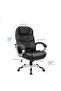 Office Chair High Back Computer Desk Chair, PU Leather Adjustable Height - Black - 3
