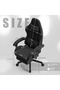 Dowinx Gaming Chair, Computer Chair PC Chair with Massage Lumbar Support (Black) - 3