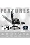 Dowinx Gaming Chair, Computer Chair PC Chair with Massage Lumbar Support (Black) - 7