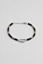 Jasper and Hematite Stone 23 cm Steel Men's Bracelet