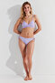 Lilac Ribbed Basic Wrappy Bikini Top - 6