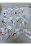 6 Pieces of 29 October White Moon Star Ataturk Signed Satin Bow Buckle - Holiday Buckle - Automatic Clip - 2