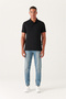 Men's Black 3 Button 100% Egyptian Cotton Polo Neck Regular Fit T-Shirt B001027 - 5