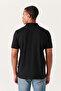 Men's Black 3 Button 100% Egyptian Cotton Polo Neck Regular Fit T-Shirt B001027 - 4