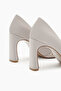 Women's Stone Neolit High Heel Shoes with Stripe Buckle on the Sole - 5