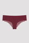 Dark Tones Lace Detailed 3-Piece Multicolored Hipster Panties - 3