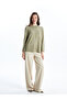 Crew Neck Patterned Women's Blouse - 2