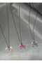 3Pcs Bff Necklace Ribbon Necklace Pink Friendship Necklace Bow Ribbon Bff Friend Necklace - 6