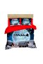 Santa Claus and His Deers Bedding Set with New Year's Lunar View