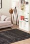 Mia Viscose Woven Carpet Non-Slip Base Washable Anthracite Living Room Carpet 1422 - 7