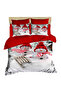 New Year's Snowmen and Snow Sled Digital Bedding Set