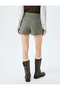 High Waist Plaid Mini Pleated Shorts Skirt - 4