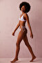 Eflatun Basic Leather N V-Neck Triangle Bikini Top - 2