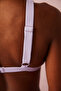 Eflatun Basic Leather N V-Neck Triangle Bikini Top - 5