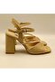 Aster Beige Heeled Sandals - 8