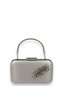 Color Satin Silver Case with Silver Stone Handle Evening Dress Evening Bag Portfolio