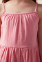 Pink Girl's Muslin Fabric Tiny Dress - 2