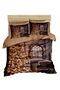 New Year's Inside House Ribbon Tree Digital Duvet Cover Set