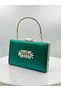 Green Color Satin Silver Case Silver Stone Evening Dress Bag Evening Bag Portfolio - 2
