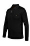 Men's Knitwear Black Jacket Zippered Pocket Detailed Patterned Steel Knit Classic Fit -4241K - 3