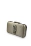Nude Color Satin Silver Case Silver Stone Evening Dress Bag Evening Bag Portfolio - 2