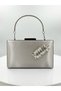 Mink Color Satin Silver Case Silver Stone Evening Dress Bag Evening Bag Portfolio