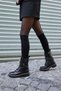 Aspen Women's Black Genuine Leather Boots - 7