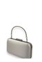 Ecru Satin Metal Handle Case Women's Clutch Evening Bag Wedding Engagement Henna Evening Bag - 2