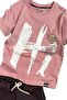 Boys hi letter print short sleeve powder shorts suit - 3
