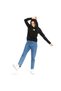 849096 Ess+ Metallic Logo Hoodie Hooded Women's Sweatshirt Black - 3