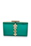 Green Color Satin Crystal Stone Evening Dress Bag Evening Bag Henna Bridal Bag Clutch