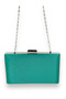 Green Satin Evening Dress Bag and Night Portfolio with Silver Case - 4