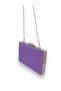 Purple Color Skin Leather Matte Leather Metal Handle Evening Dress Bag Evening Bag Henna - 5