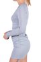 Gray Yan Ruched Corded Fabric Dress 9164m - 6