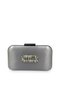 Gray Color Satin Silver Case Silver Stone Evening Dress Bag Evening Bag Portfolio