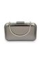 Chain Strap Evening Bag – Wrinkled Leather, Metallic, Graduation |   Anthracite Grey/Platinum - 3
