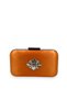 Orange Color Satin Silver Case Silver Stone Evening Dress Bag Evening Bag Portfolio