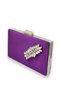 Purple Color Satin Crystal Stone Evening Dress Bag Evening Bag Henna Bridal Bag Clutch Portfolio - 2