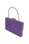 Purple Color Skin Leather Matte Leather Metal Handle Evening Dress Bag Evening Bag Henna - 2
