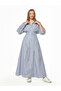 Shirt Dress Full Length Striped - 2