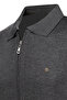 Men's Knitwear Anthracite Jacket with Zipper Pocket Detail Patterned Steel Knit Classic Fit -4241K - 4