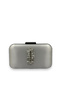 Silver Gray Color Satin Silver Case Silver Stone Evening Dress Bag Evening Bag Portfolio