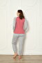 Fwn 04-3024 Interlock Fabric Winter Home Women's Pajama Set with Minnoş Cat - 3