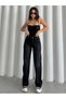 Women's Pale Effect High Waist Lycra Wide Leg Palazzo Jean