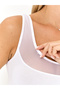 Bambidiba A+ Quality 20575 Lycra Cotton Tulle Detailed Thick Strap Undershirt Jacket Inside and Underwear Undershirt - 6