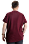 Mode XL Large Size Unisex T-Shirt Crew Neck Waffle 20033 Claret Red - 4