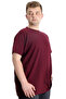 Mode XL Large Size Unisex T-Shirt Crew Neck Waffle 20033 Claret Red - 3