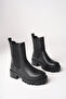 Black Skin Elastic Thick Sole