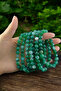Green Agate Stone Bracelet Agate Bracelet Flexible Fishing Line Fits Any Wrist Natural Stone Bracelet